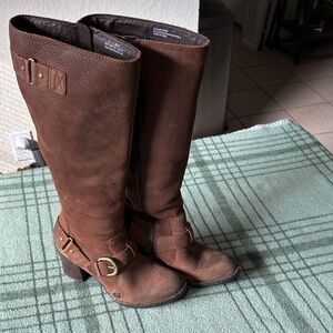 Born Brown Leather Knee-High Boots size 6